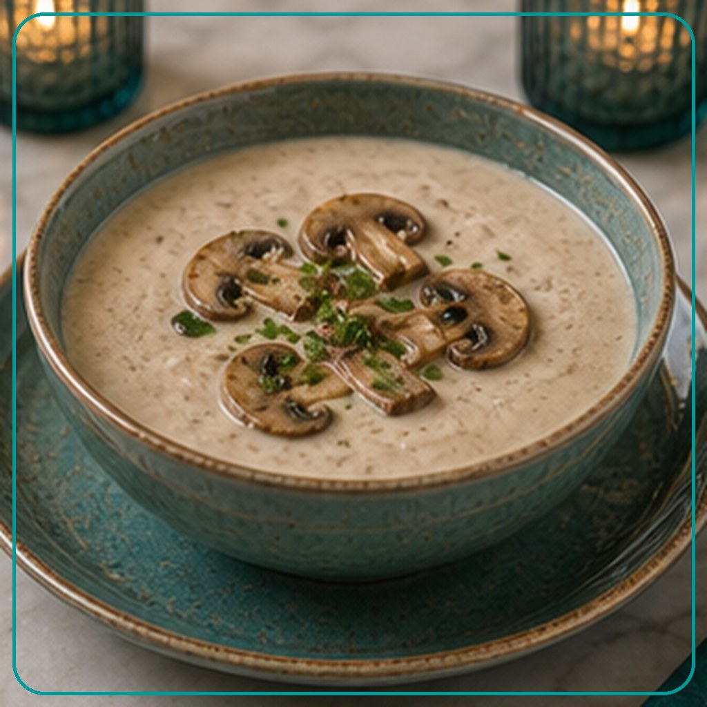 [MENU-018-CREAMY-MUSHROOM-SOUP] شوربة كريمي مشروم - Creamy Mushroom Soup