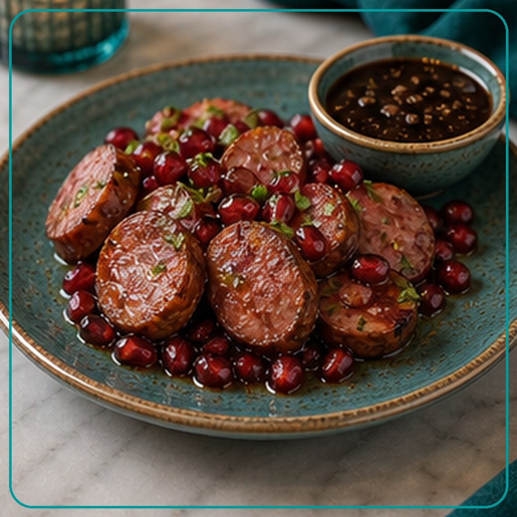[MENU-030-SAUSAGES-POMEGRANATE] سجق بدبس الرمان - Sausages Pomegranate